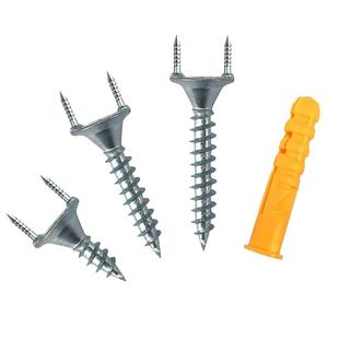 十字头无痕羊角钉双向固定钉墙板柜体踢脚线专用螺丝超强PVC木材