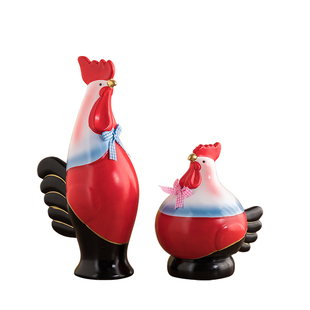 包邮生日创意礼品陶瓷动物公鸡母鸡储蓄罐成人儿童存钱罐家居摆件