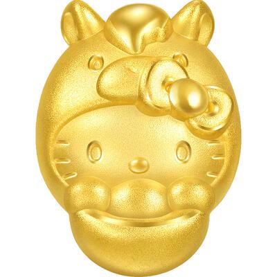 周生生黄金转运珠三丽鸥家族Hello Kitty生肖马串珠96073C