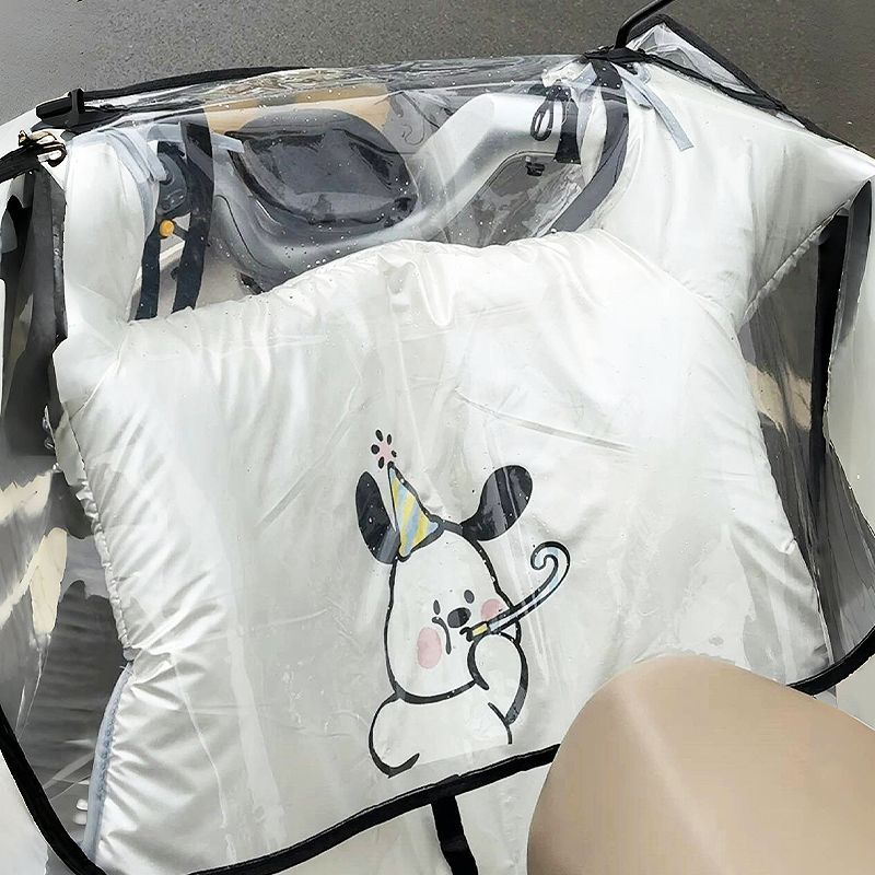 电动车透明挡风被车头防晒防雨披电瓶摩托车全罩车衣通用四季防雪