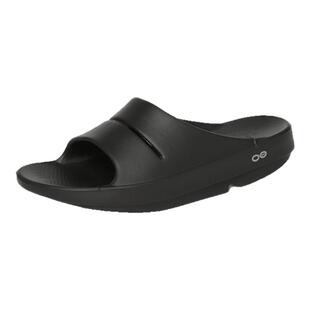 OOFOS拖鞋男女鞋休闲百搭运动舒适外出通勤鞋一字拖鞋1100_BLACK