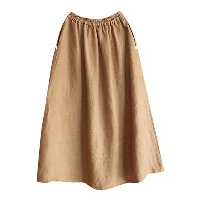 长裙大摆型通勤a字型刺绣半身裙