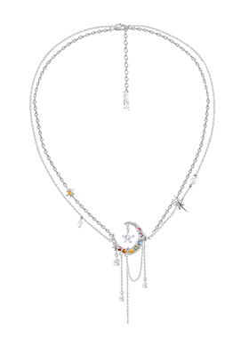 MASW麻秀高级感彩色锆石项链小众