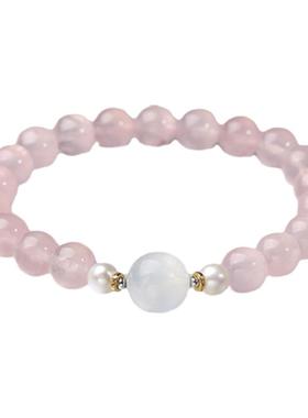 Bluehour天然粉水晶手串