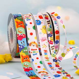 1984可爱儿童节丝带礼物包装 可爱彩带生日礼盒蝴蝶结卡通缎带蛋糕