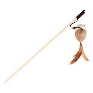猫咪玩具木杆逗猫棒自嗨逗猫神器猫猫用品小猫羽毛逗猫棒耐抓耐咬