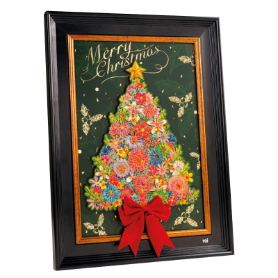 TOI木质异形拼图鲜花圣诞树礼物