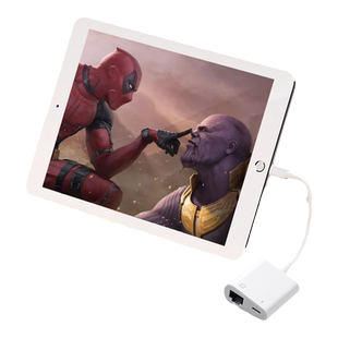 适用苹果手机网线转接口拓展坞iphone15直播12以太网13连接器ipad网卡14网络平板XR有线上网转换器直连游戏11