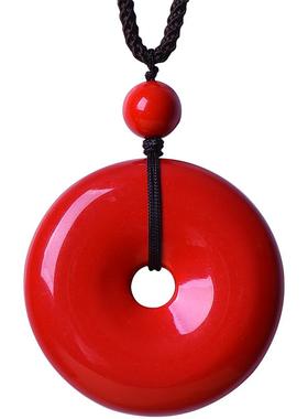 平安扣朱砂饰品女挂件吊坠