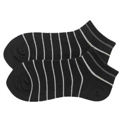 不会丢日系条纹夏季情侣透气短袜