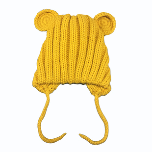 秋冬5个月-3岁宝宝儿童护耳毛线帽子韩版1男童帽子新款2女童帽