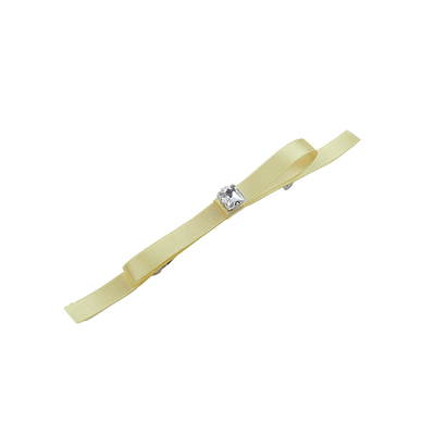 虞书欣同款黄色蝴蝶结发夹头饰少女侧边夹子发卡发饰缎面弹簧夹女