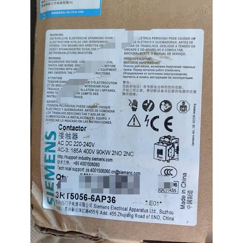 议价可维修全新西门子接触器3RT50566AP36原装正品苏州产没用过带