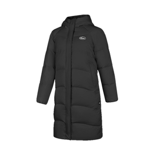 乔丹中长款羽绒服女生冬季新品保暖加厚御寒防泼水防风抗静电外套