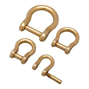 日版纯铜一字马蹄扣可拆卸箱包DIY配件黄铜男女汽车钥匙扣挂件