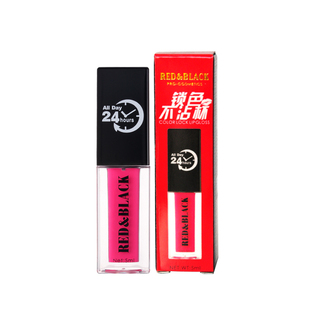 红与黑唇釉口红雨衣女透明防水防汗定妆染唇液唇膏不易粘杯不脱色