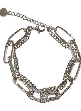 韩国东大门镶钻链条ins小众轻奢