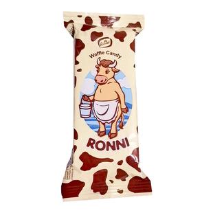 Konti/康吉大牛威化巧克力味牛奶味威化饼俄罗斯进口食品零食饼干