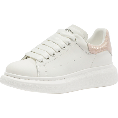 CDF女鞋2025春季新款时尚厚底板鞋舒适轻便百搭真皮休闲小白鞋女