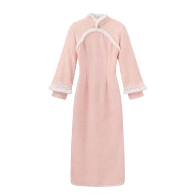 贝之韵秋冬优雅复古气质古法旗袍