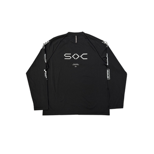 SOC 某日同途系列 抗菌速干户外运动t恤华夫格休闲半高领打底长袖