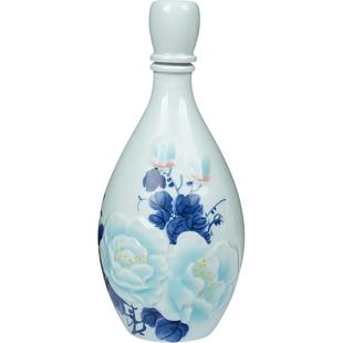 景德镇陶瓷酒坛荷花泡酒瓶仿古家用白酒小酒壶一斤装白酒瓶空酒瓶