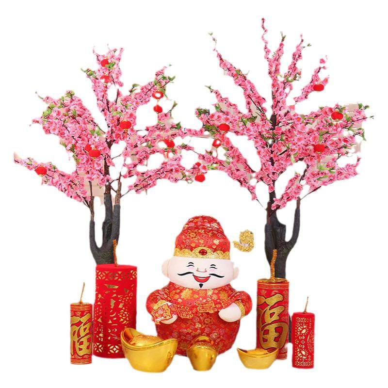 春节日装财神元宝场景布置摆件