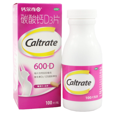 【钙尔奇】碳酸钙D3片600mg125IU*100片/盒补钙骨质疏松更年期缺钙