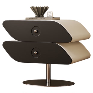 意式极简床头柜轻奢高级感主卧设计师款艺术床边柜卧室收纳小户型