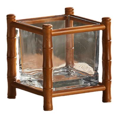 中式桌面小花架装饰摆件置物架