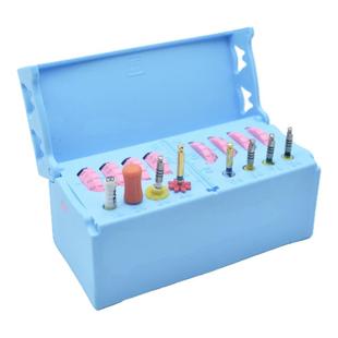 牙科塑料8孔计数锉针架记录次数扩大针架车针架消毒盒口腔工具