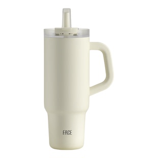 face巨无霸吸管保温杯大容量水杯女高颜值便携不锈钢车载冰霸杯子