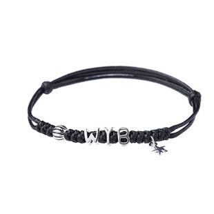 s925纯银字母手链名字定制时尚情侣闺蜜学生纪念手绳男生女友礼物