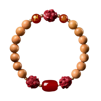 【马鼠兔牛】桃木三合六合手串