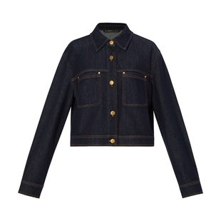 歌莉娅牛仔外套女2026新款春季流行穿搭工装风短款夹克1F2C6Q0B0
