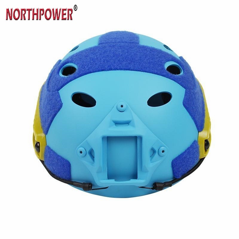 蓝色FAST头盔 PJ 椭圆孔 训练CS 蓝天救援搜救装备 OPS可调节头围