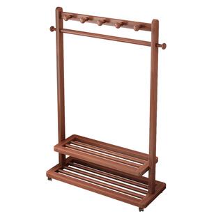 实木落地衣帽架可移动现代收纳架进门玄关卧室带简约挂包挂衣架子