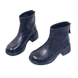 英伦风切尔西靴女2025秋冬新款厚底短靴百搭美拉德瘦瘦靴时尚女靴