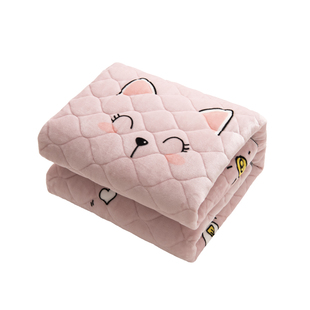 冬季加绒牛奶绒床垫褥子软垫家用铺床毯垫被宿舍学生单人毛毯铺底