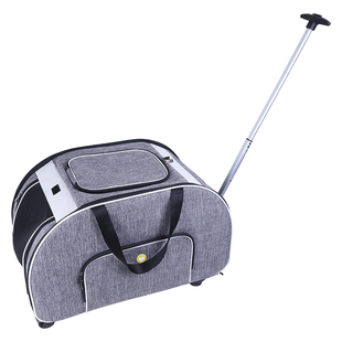 陪士奇猫包拉杆外出便携车载笼狗狗外出包大号大容量宠物拉杆箱包