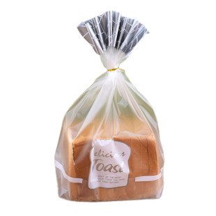 烘焙包装袋450克模具吐司袋子加厚磨砂方包方底面包袋切角袋100个