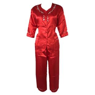 香港结婚新娘出嫁上头旺夫红衣龙凤褂打底衫中袖禾服垫底新郎睡衣