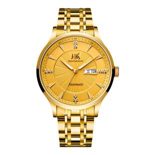 上海手表男送礼长辈全自动机械表镶钻商务防水男士大金表腕表918