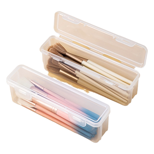防尘化妆刷收纳盒旅行眼影刷装眉笔美甲工具盒整理盒刷子塑料盒