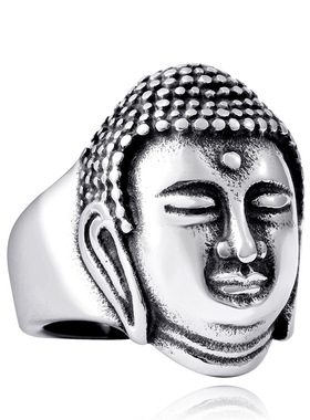 维京戒指钛钢五芒星公羊雄狮饰品