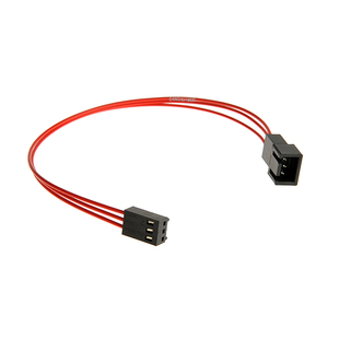 电脑机箱散热风扇3pin延长线小3针纯铜镀银线3P风扇公对母加长线