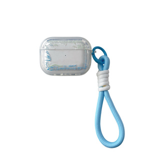 简约围边英文airpods4保护套适用苹果蓝牙耳机壳2代透明3代硅胶pro3小众创意个性airpodspro第二代防摔新款软