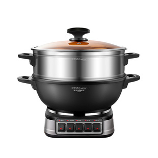 荣事达铸铁电炒锅家用多功能电热锅电锅蒸煮煎炖一体式插电炒菜锅