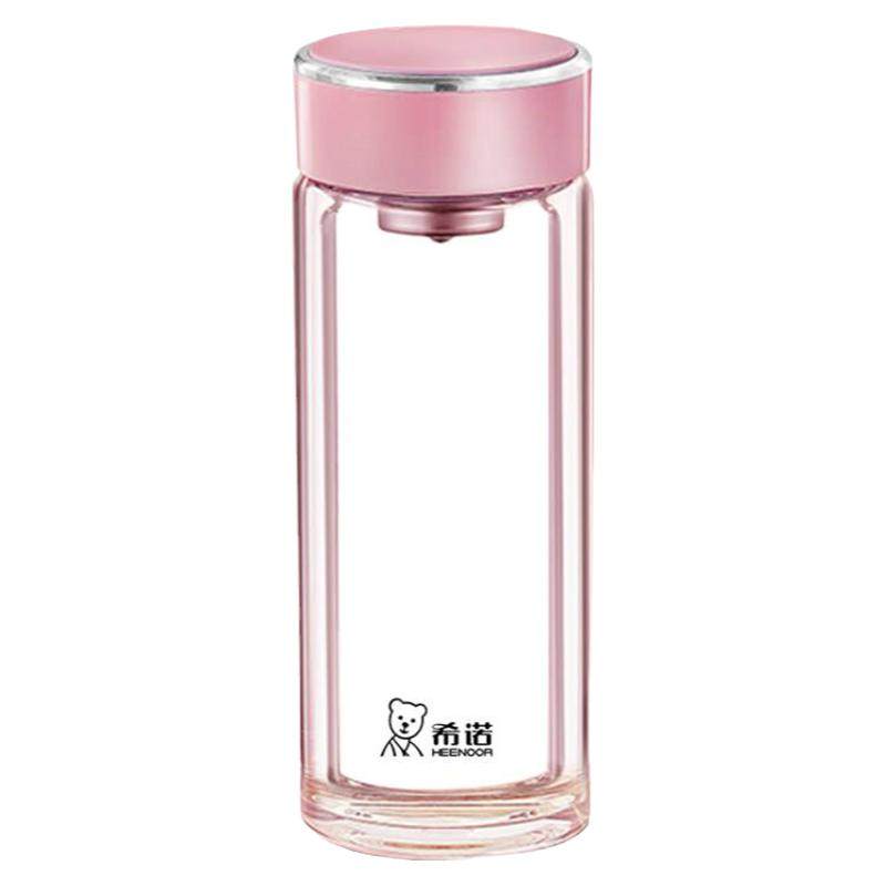 希诺双层玻璃杯小巧可爱花茶杯
