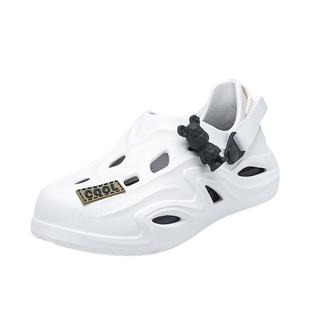 包头凉鞋男夏季外穿防滑踩屎感厚底户外开车运动大码46沙滩洞洞鞋